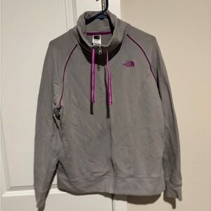 The North Face Women's Gray and Purple Ski Jacket